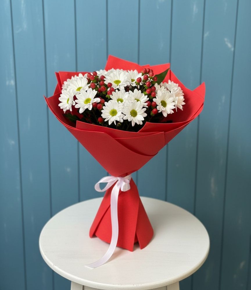 Букет цветов из: Хризантемы в Ольге