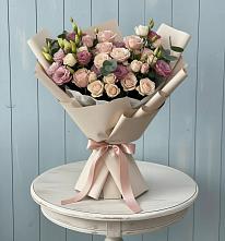 Букет цветов из:  Розы и Лизиантусы #REPLACE_PRED# Ольге