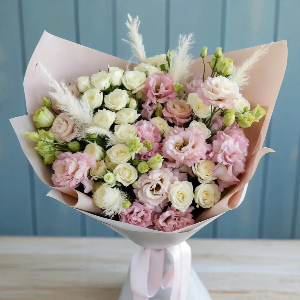 Букет цветов из: Альстромерии и Розы в Ольге