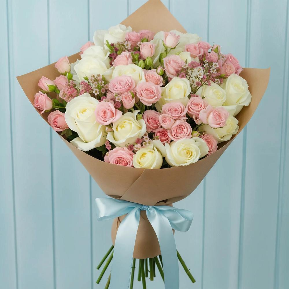 Букет цветов из: Розы в Ольге