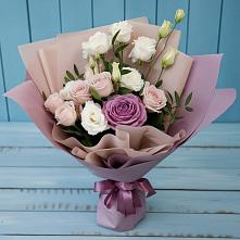 Букет цветов из:  Розы и Лизиантусы #REPLACE_PRED# Ольге