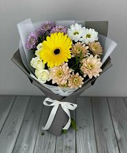 Букет цветов из:  Розы, Герберы и Хризантемы в Ольге