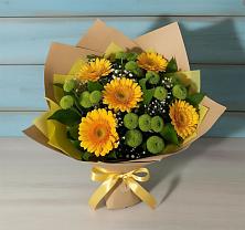 Букет цветов из:  Герберы и Хризантемы в Ольге