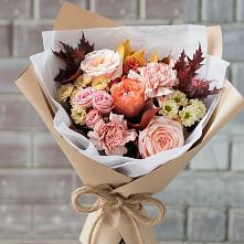 Букет цветов из:  Гвоздики, Хризантемы и Розы в Ольге