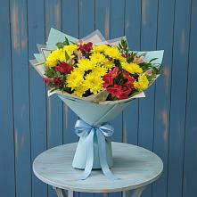 Букет цветов из:  Альстромерии и Хризантемы в Ольге