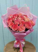 Букет 15 Розовых роз Равель #REPLACE_PRED# Ольге